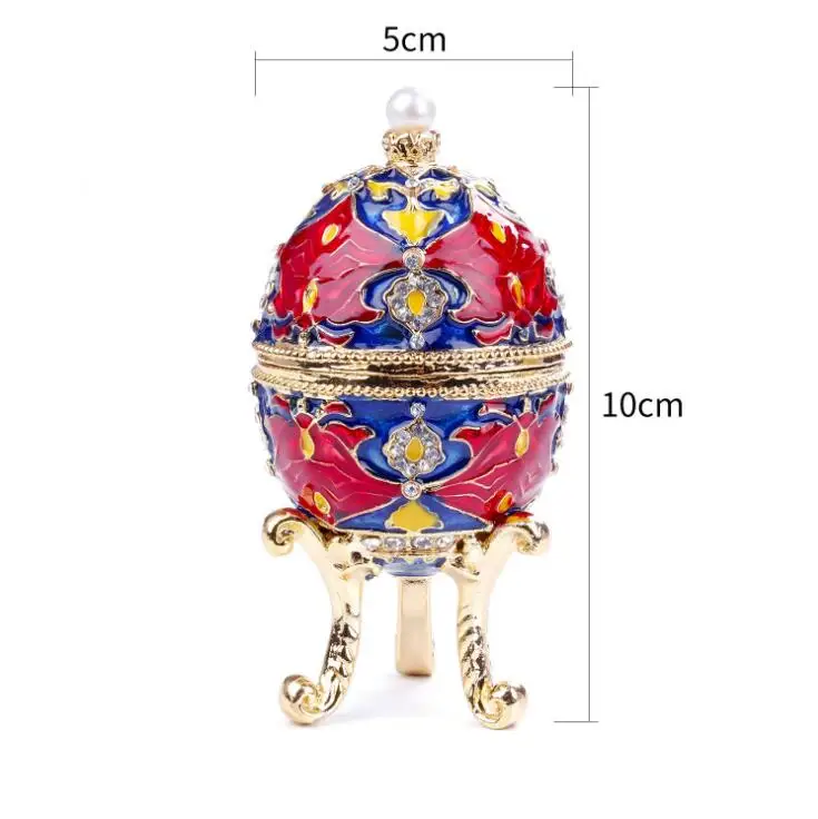 Европейская металлическая коробка яйцо для ювелирных изделий Faberge домашнее