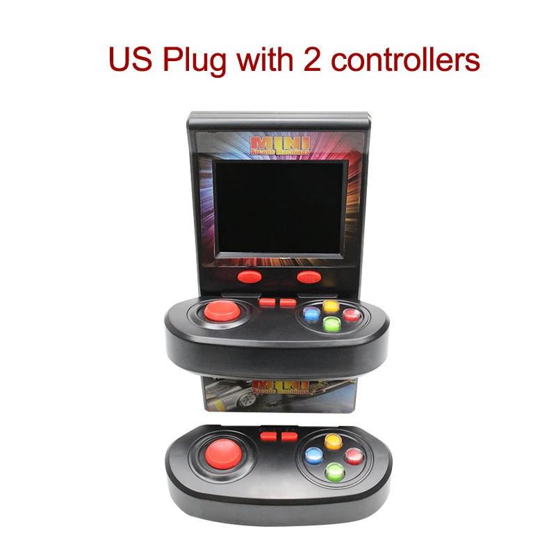 2pcs Black-US 2,8 дюймовый экран мини портативный игровой плеер встроенные 100 игры с двумя контроллерами игровая машина Классическая портативная игровая консоль - Цвет: 2pcs Black-US