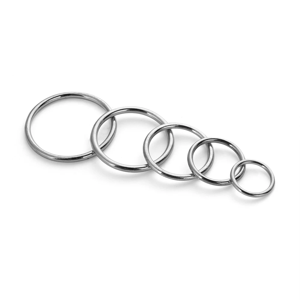 silver 10 шт./лот 15 мм/20 мм/25 мм/30 мм/35 мм черного бронзового золотого серебряного цвета кольцо соединения сплава металла обувь сумки пряжки ремня DIY - Цвет: silver