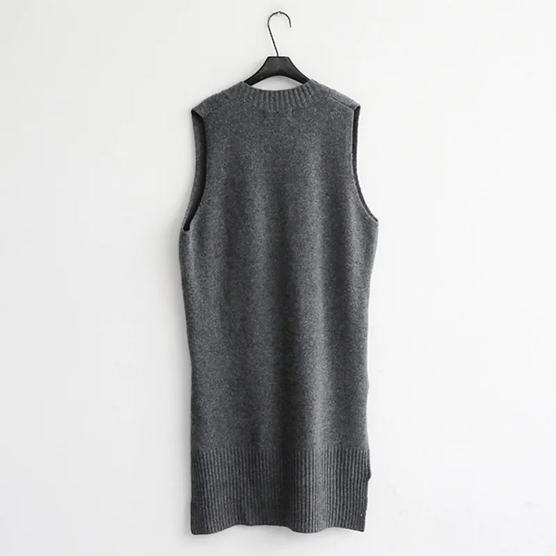 В Корейском стиле Модное платье-свитер для женщин на осень зиму свободные V