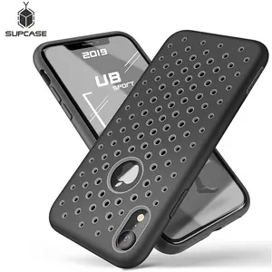 supcase for iphone xr case 6 1 inch ub sport liquid silicone rubber pc premium hybrid case hole pattern with heat dissipation free global shipping