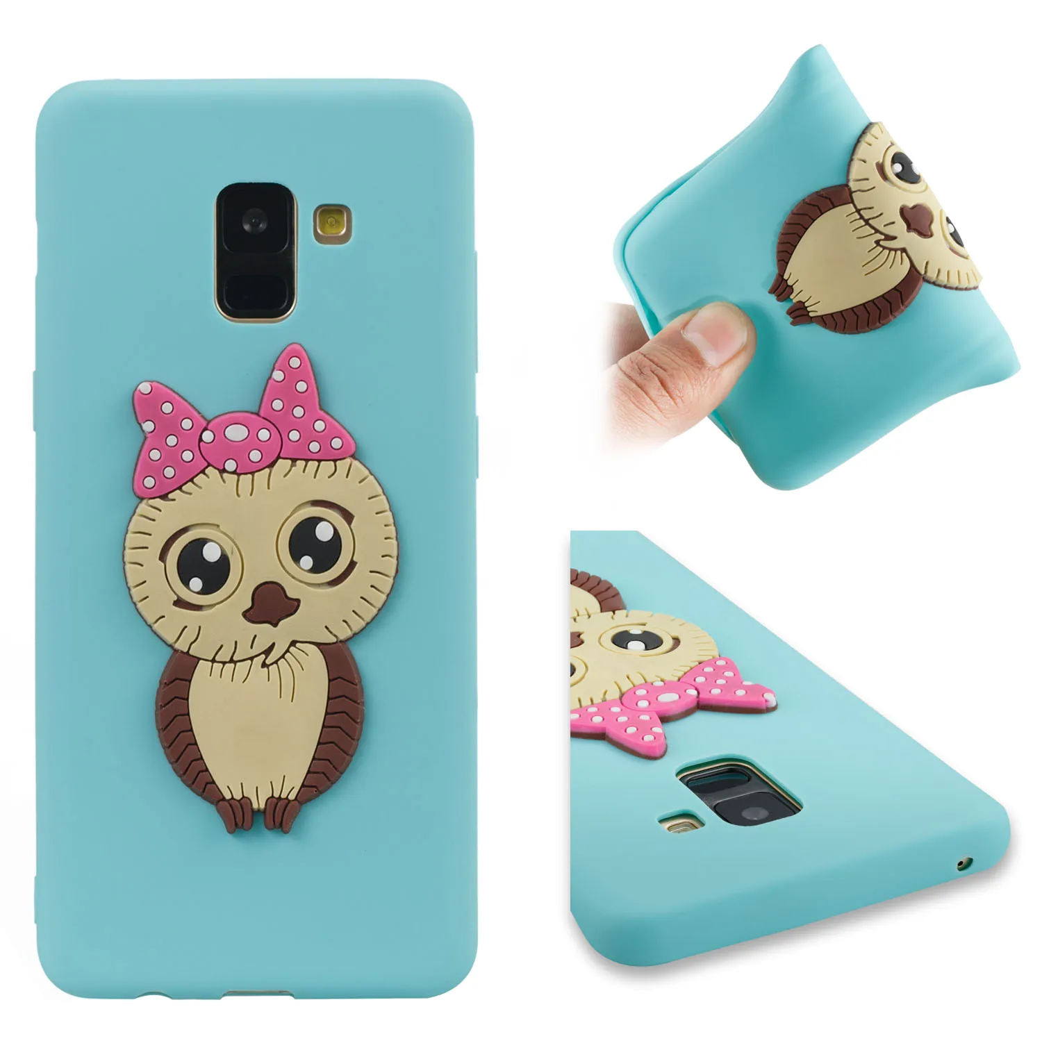 Милый чехол с рисунком совы для samsung galaxy A3 A5 A8 Plus 2016 2017 2018 A320 A520 A310 A510 A530X задняя