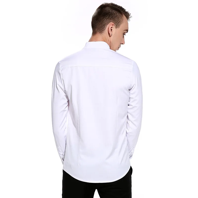 Для мужчин рубашка 2018 осень smart casual воротник рубашки зима новый косой двери