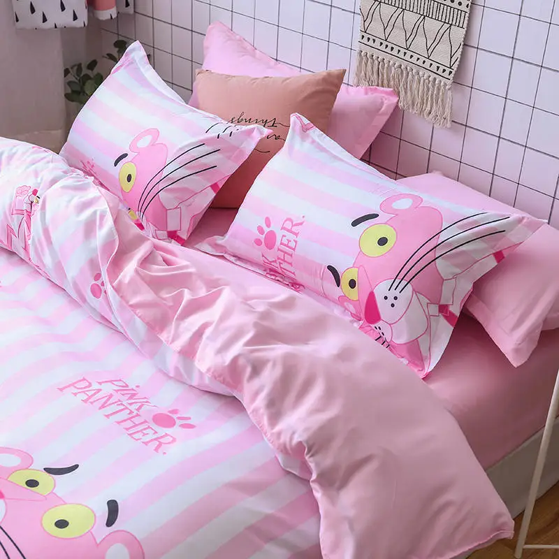 

2019 new cartoon bedding 4 sets of quilt cover sheets pillowcaseHome Textile King size bed set,bedclothesWholesale