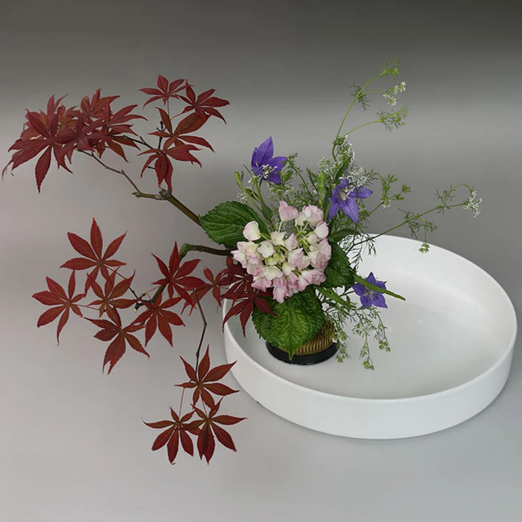 Японская Ikebana ваза на каждый сезон: Цветочные аранжировки Suiban поднос для