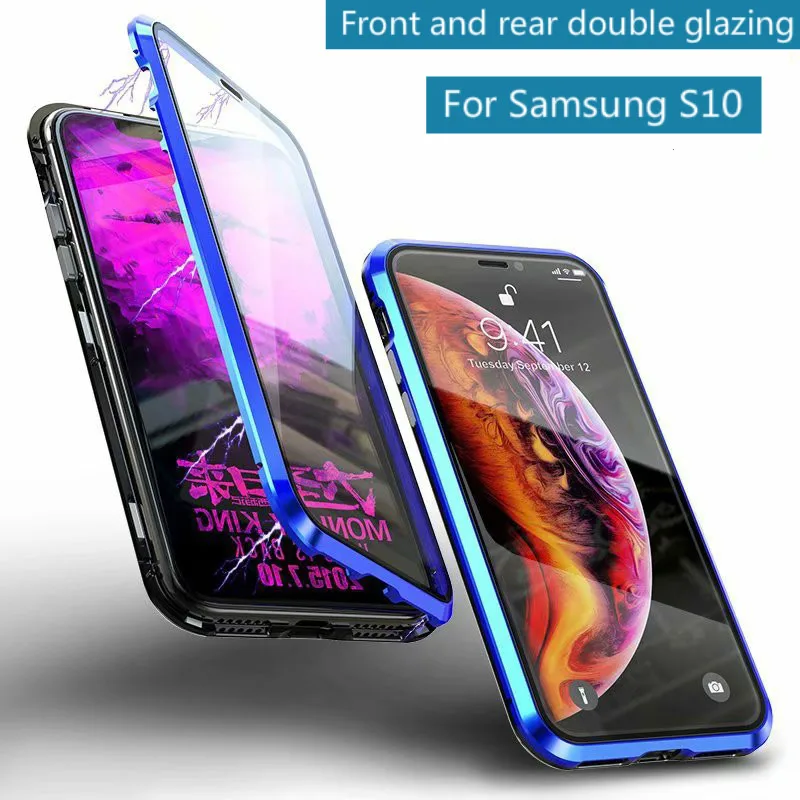 Подходит для Samsung Galaxy S10 Plus чехол сотового телефона двухсторонний стеклянный
