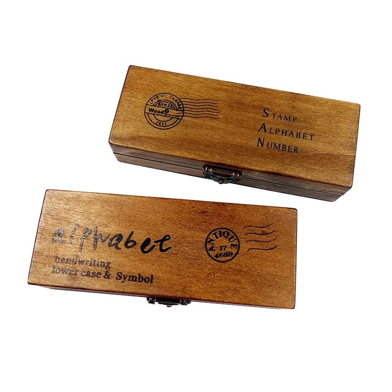 4 компл./лот Романтический рукописного ввода буквы алфавита деревянный набор
