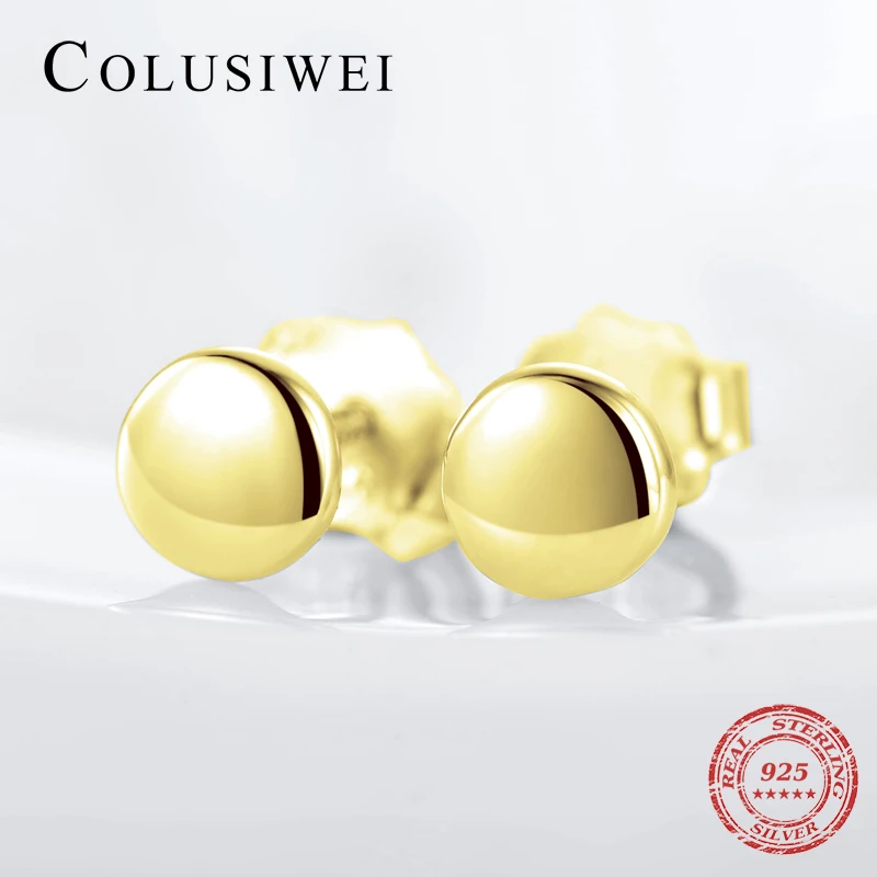 Colusiwei дизайн 100% Стерлинговое Серебро 925 пробы Модные Милые простые золотые и