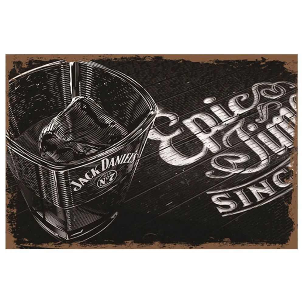 Ледяной холодный блет металлические жестяные знаки для виски картина искусство