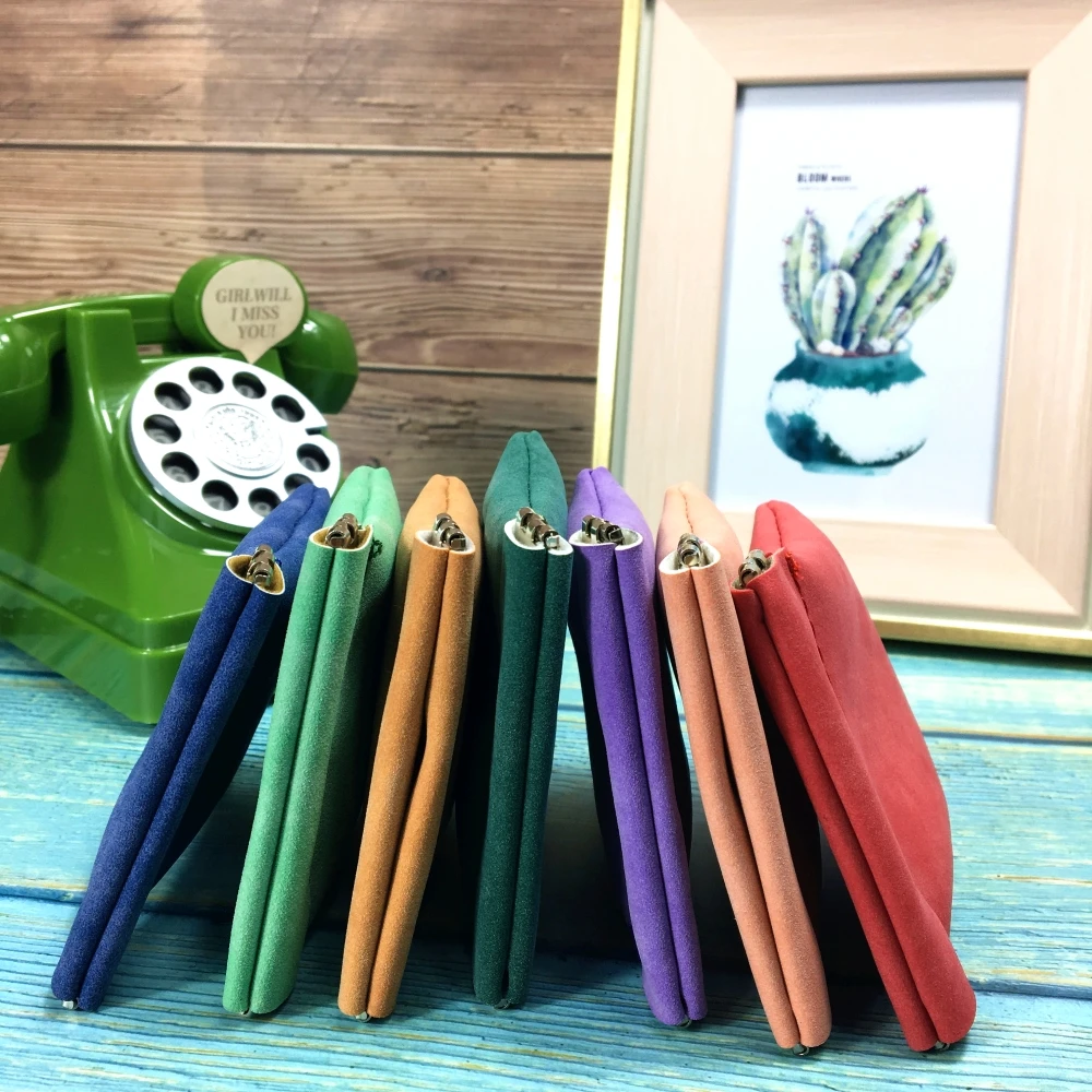 Новинка 2018 модный однотонный кошелек из искусственной кожи милый для монет