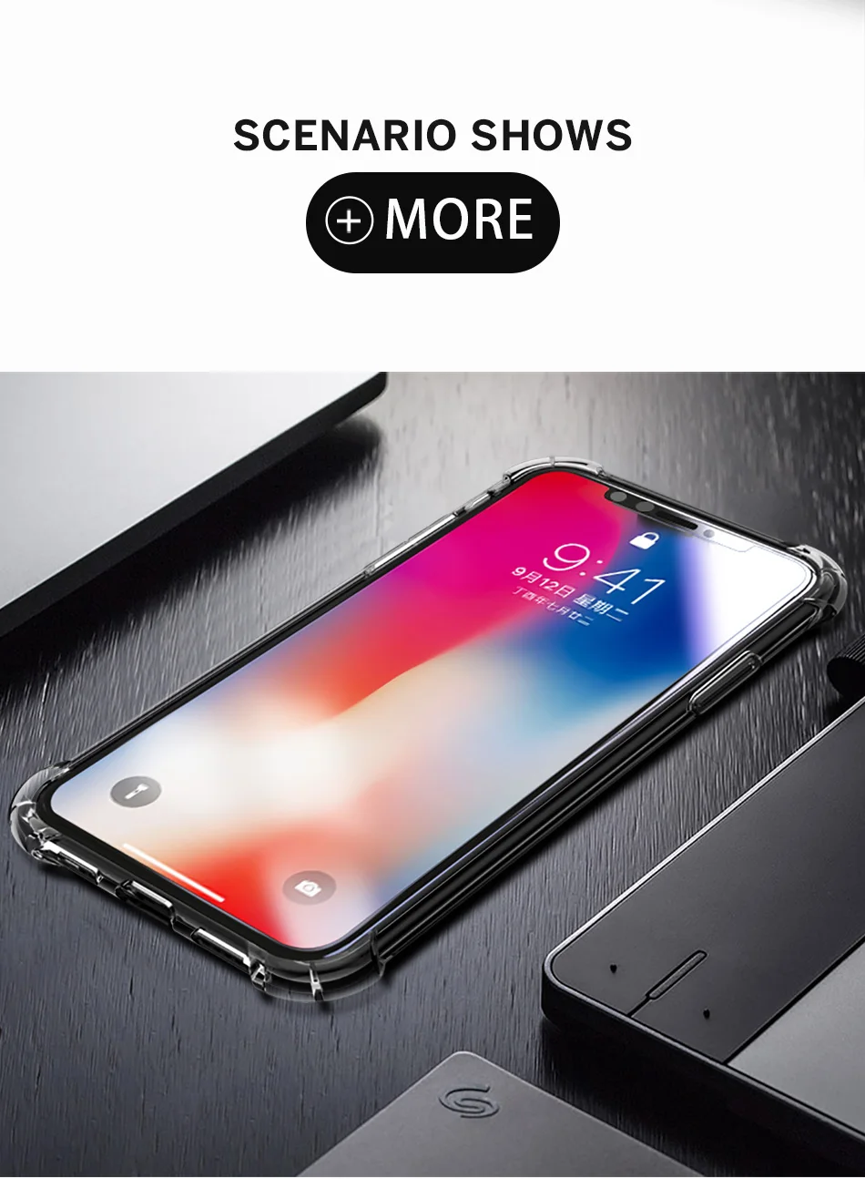 360 градусов подушка безопасности DropProof Мягкий Силиконовый ТПУ чехол для iPhone XS Max XR X прозрачный силиконовый штамп чехол для iPhone XS MAX XR