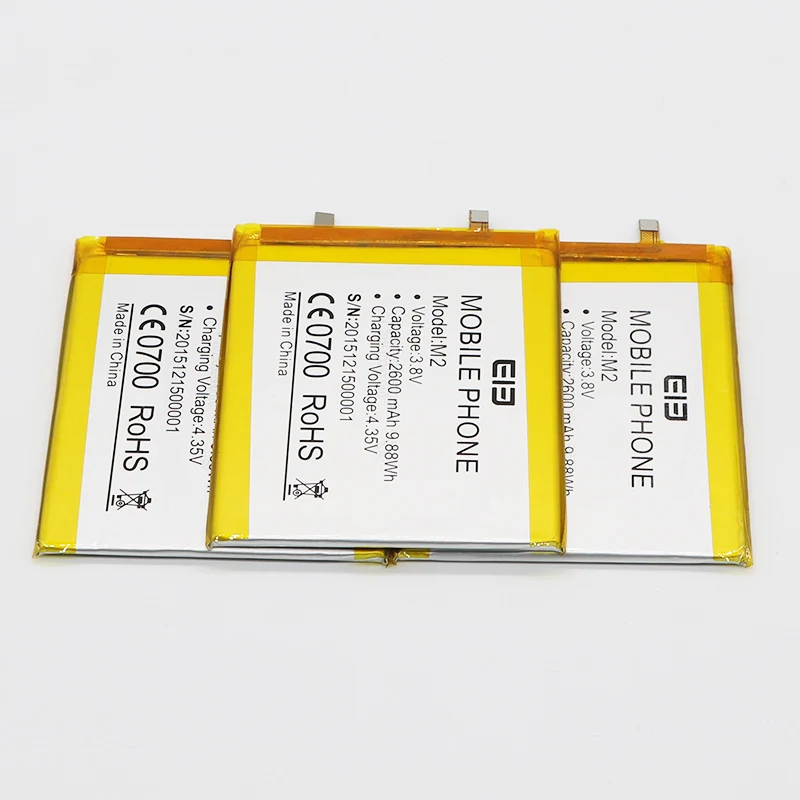 

original For elephone M2 Battery 2600mAh Batterie Bateria Accumulator