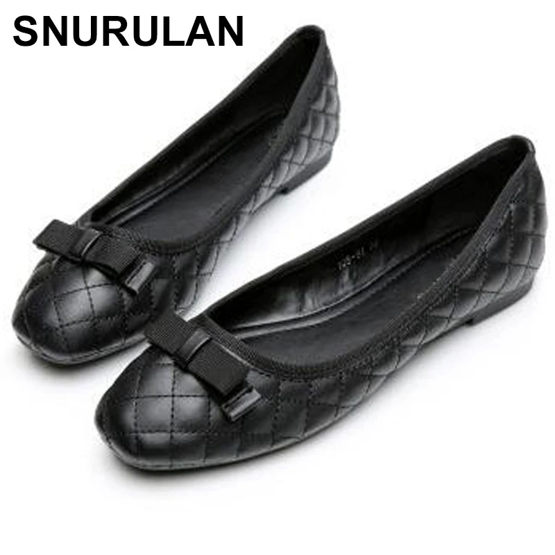 

SNURULAN 2018 Women Fashion Spring Ladies Pointed Toe Flat Ballet Flock Shallow Shoes Loafers Slip On Casual ShoesE479