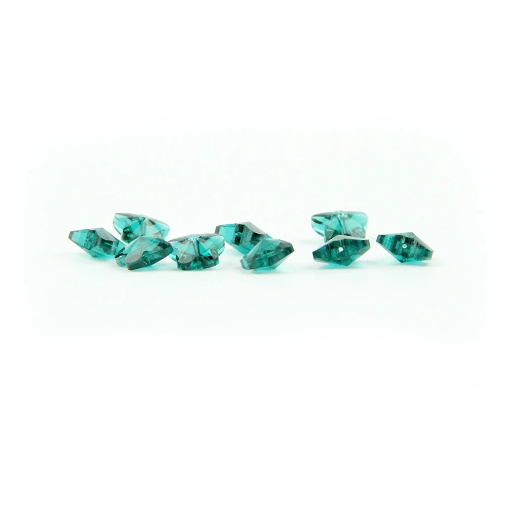 

Hot 2000pcs Peacock Green 14mm Crystal Butterfly Beads Middle Loose Glass Prism Pendant Chandelier Parts For Lighting Decoration