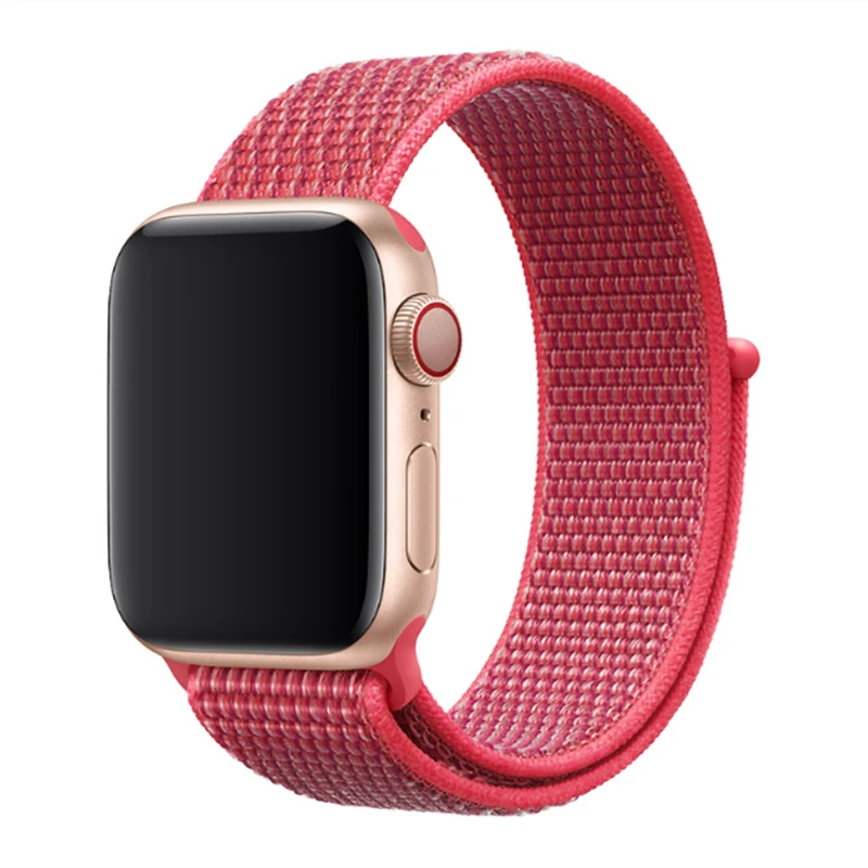 Цвет Напульсники для наручных часов Apple Watch Series 5/4/3/2/1 40 мм 44 спортивный бесшовный нейлон сменный ремешок для 38 мм 42 мм наручных часов iWatch, ремешок