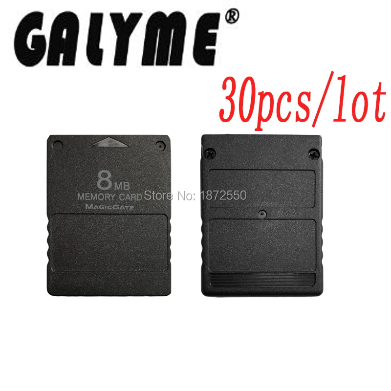 30 шт./лот высококачественные черные карты подходящие для PS2 Playstation 2 PS 8 MB M карта