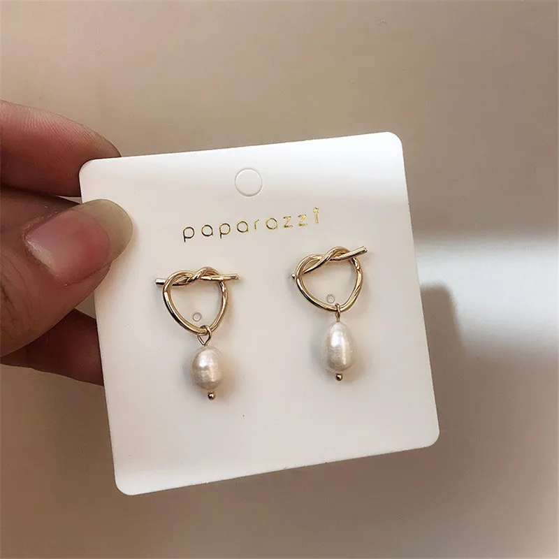 Серьги с ушками высокое качество 2019 корейское металлическое сердце природа