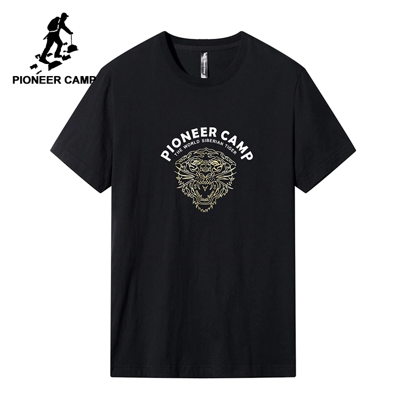 Мужская футболка с коротким рукавом Pioneer camp брендовая Повседневная из 100% хлопка