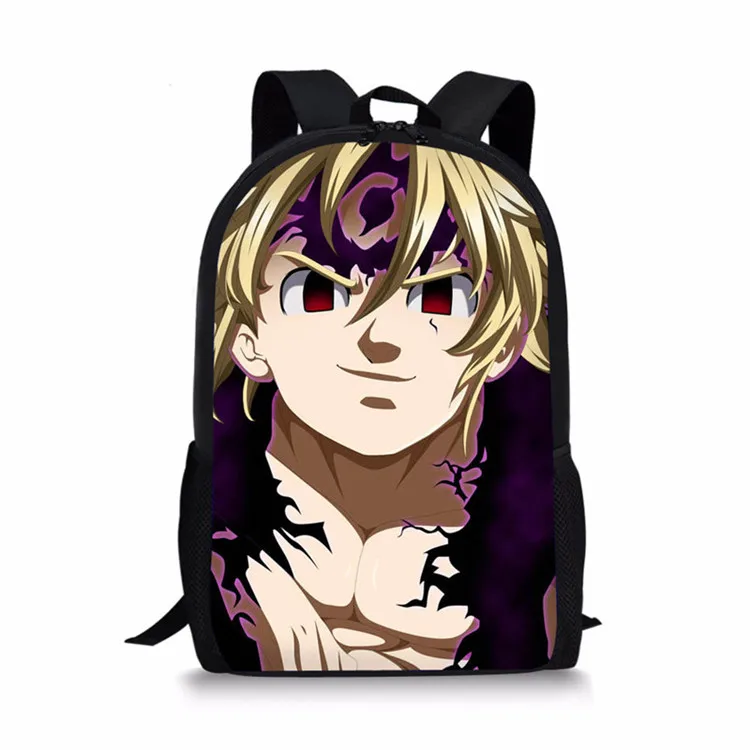 Z4359C Детская школьная сумка в стиле аниме «Seven Deadly Sins», комплект для мальчиков и девочек, классная мультяшная школьная сумка Nanatsu No Taizai Meliodas Elizabeth - Цвет: Z4359C