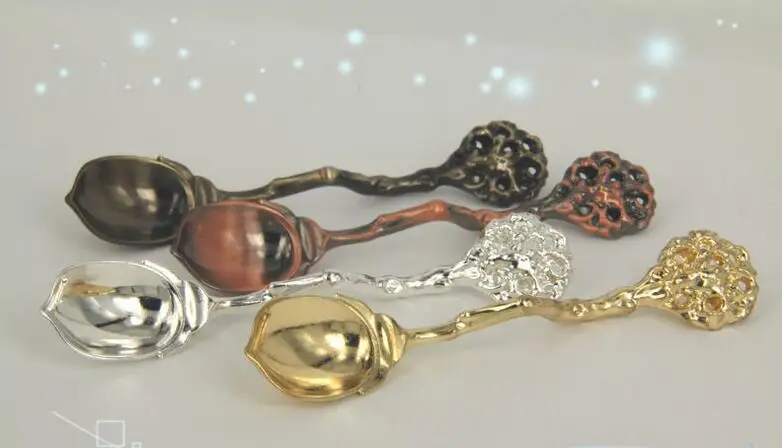 Креативная винтажная резная металлическая ложка для кофе и чая|metal spoon|metal carvingmetal