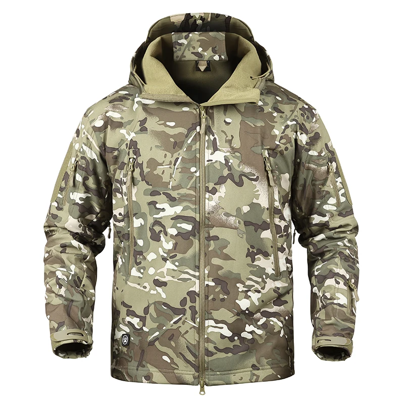 Refire gear армейская тактическая куртка мужская флисовая Водонепроницаемая камуфляжная мужская куртка милитари камуфляжная одежда зимняя куртка с капюшоном пальто