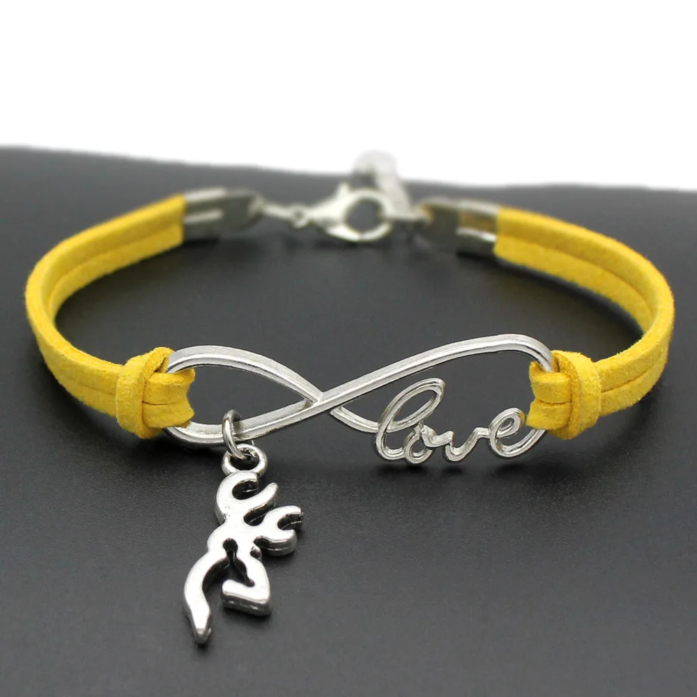 Fashion Infinity Love Deer Head Silhouette Charms Bracelets Antlers Friendship Bracelet For Women Men Gift | Украшения и