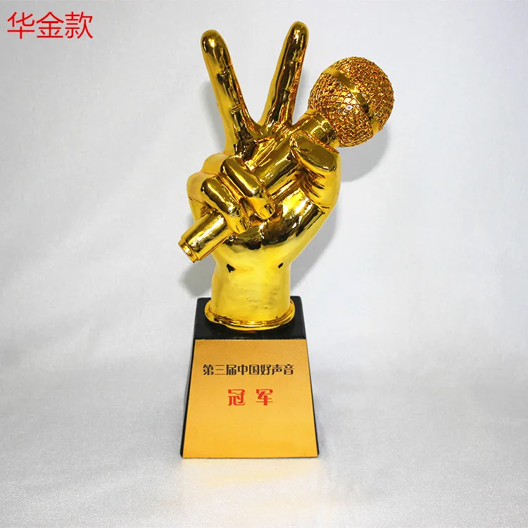 Музыкальный вокала голосовой микрофон трофеи из смолы ремесло сувенир домашнее