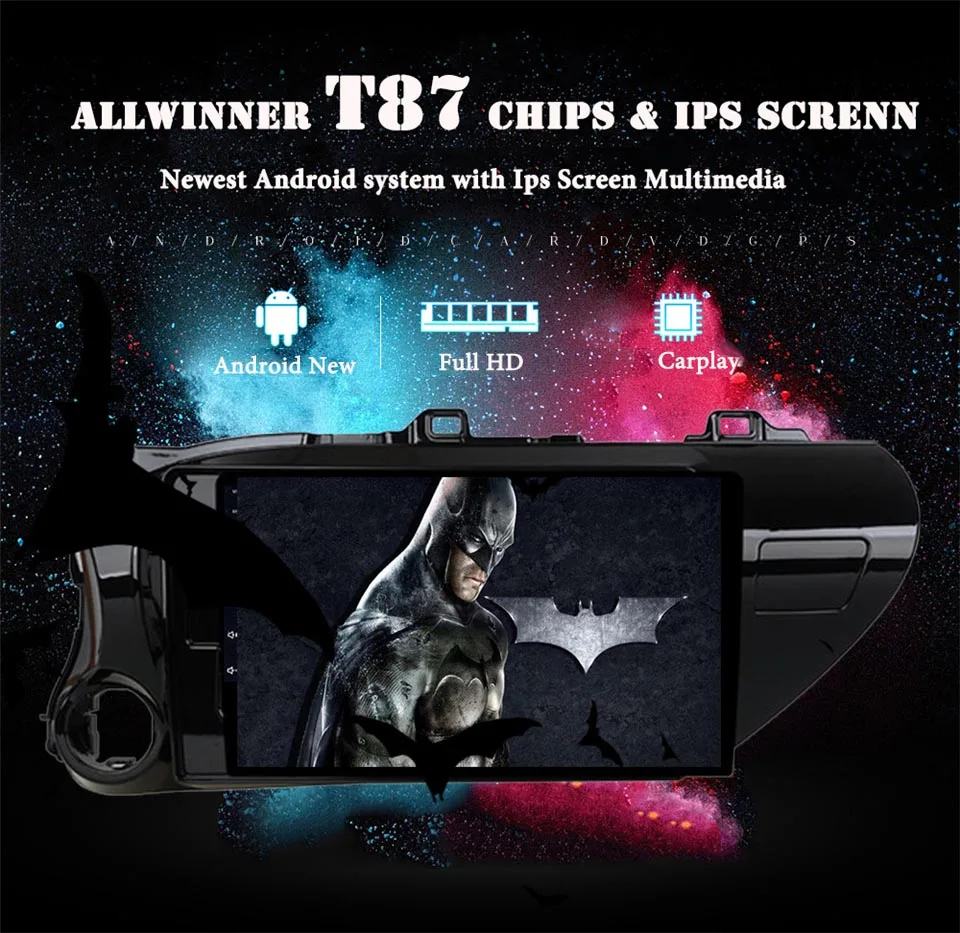Android 9,1 ram 4G rom 64G Автомобильный dvd-плеер для Toyota Hilux 16 17 автомобильный Радио Мультимедиа gps навигационная система головное устройство
