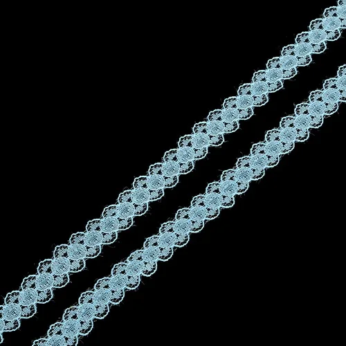 light blue Ширина 15 мм 5 ярдов/партия вышитая Сетка кружевная отделка ткань одежда лента повязка на голову Свадебная вечеринка украшения DIY аксессуары - Цвет: light blue