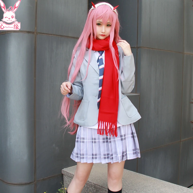 Комплект женской повседневной школьной формы Zero Two CODE:002 из аниме любимый в FRANXX
