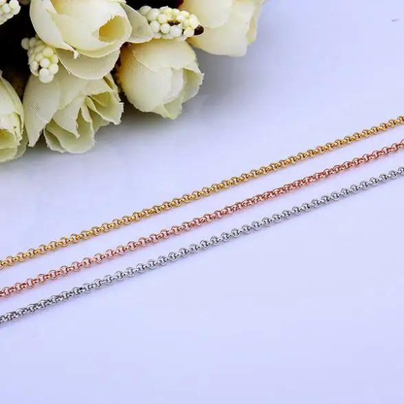 Цепочки и ожерелья покрытием золотые украшения 1.5 мм 18 дюйм(ов) толстые цепи для