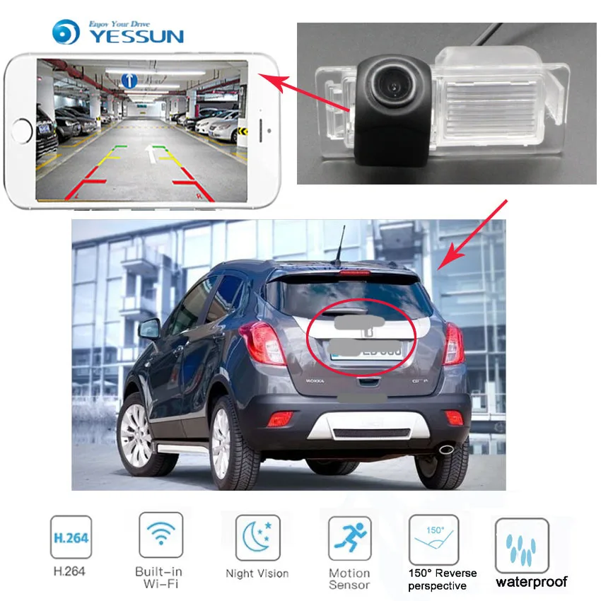 YESSUN for Bitter Mokka 2012 ~2017 For  Bitter Vauxhall Mokka 2012~2017 car HD Parking Reverse wireless Camera  Waterproof Video