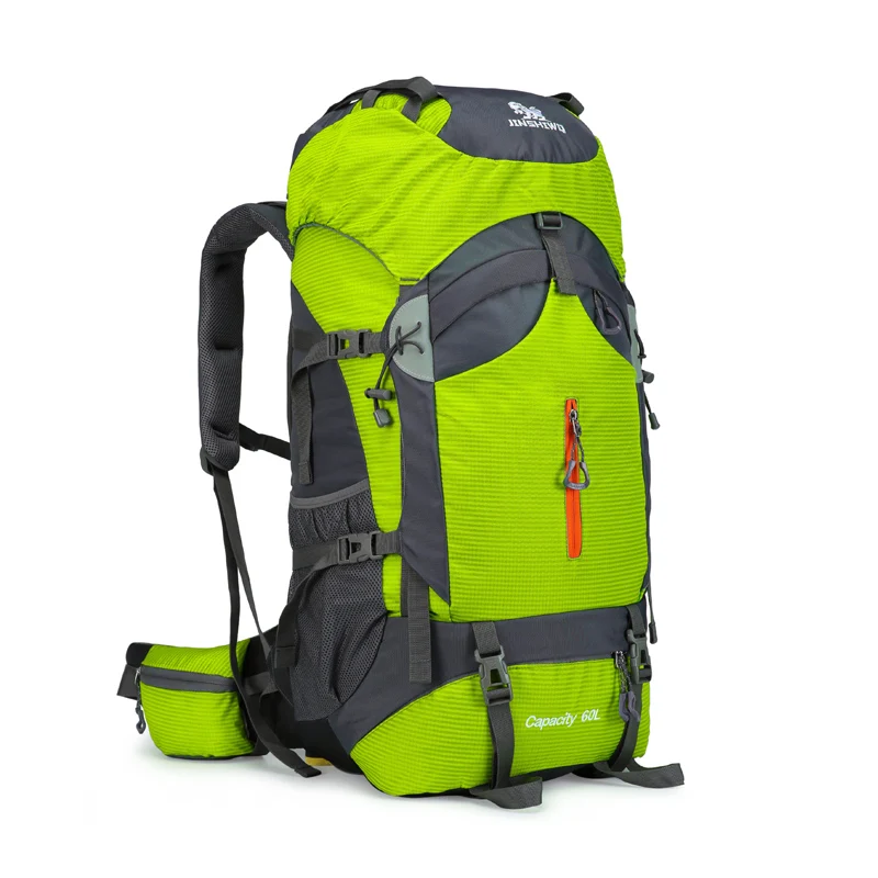 Light Green 60л походный рюкзак, альпинистский рюкзак, большая емкость, походный рюкзак, уличный рюкзак, походные сумки для кемпинга, алюминиевый - Цвет: Light Green