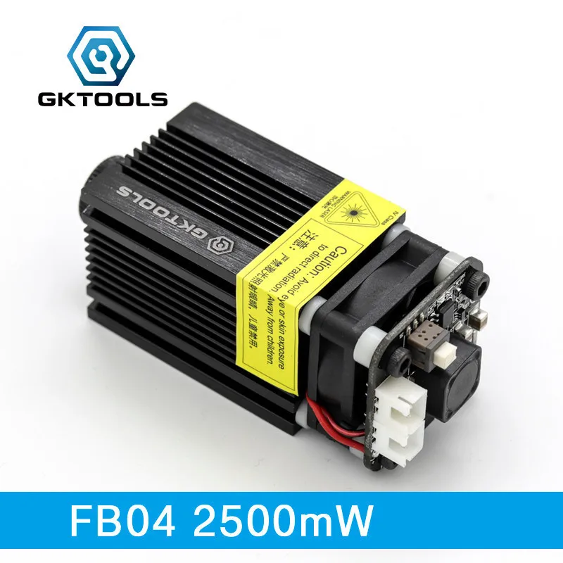 GKTOOLS 445nm 2500 мвт 12 В лазерный модуль DIY гравировальный станок с ЧПУ по дереву станок для резки поддержка ttl/мощности с ШИМ Регулируемый Фокусируемый FB042500