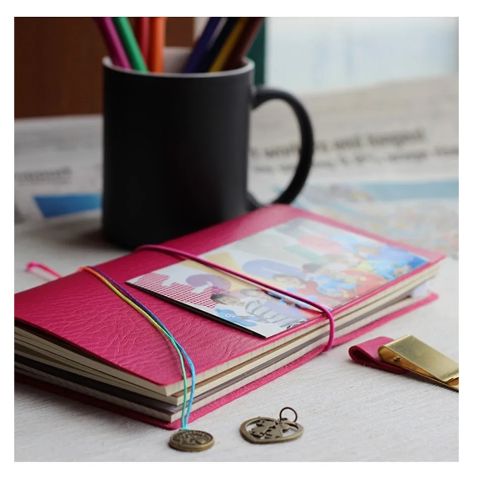 Винтаж классические кожаные офисные школы traveler bullet journal и Ноутбук канцелярские принадлежности, тонкой Группа Путешествия дневник записная книжка