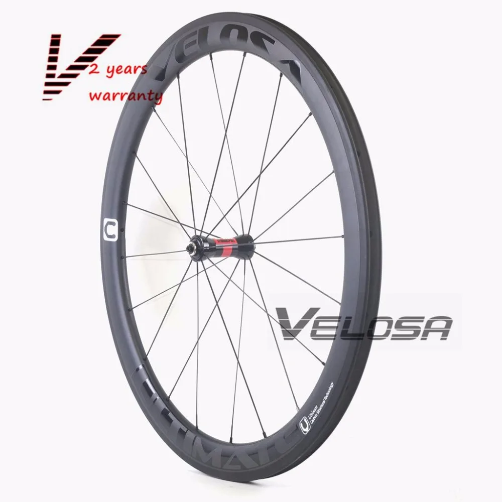 Velosa Ultimate 50 Асимметричный мм полный углеродный велосипедный комплект колес 700C