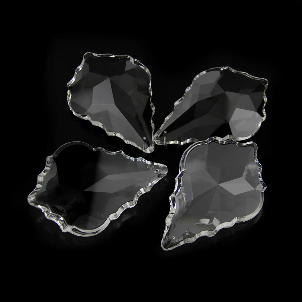 

10Pcs Maple Leaf Shape Crystal Lighting Pendants 89mm Clear Chandelier Prisms DIY Lamp Curtain Accessories Jewelry Hang Drop
