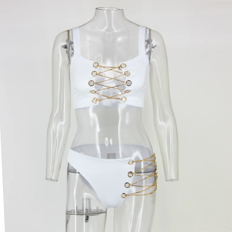 Соблазнительные женские облегающие комплекты бикини с перекрестными лямками