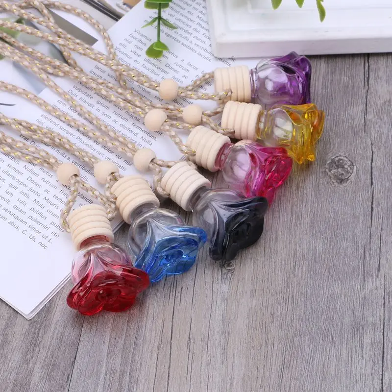 1 шт. автомобильные эфирные масла в форме розы флакон для духов пустой подвесной