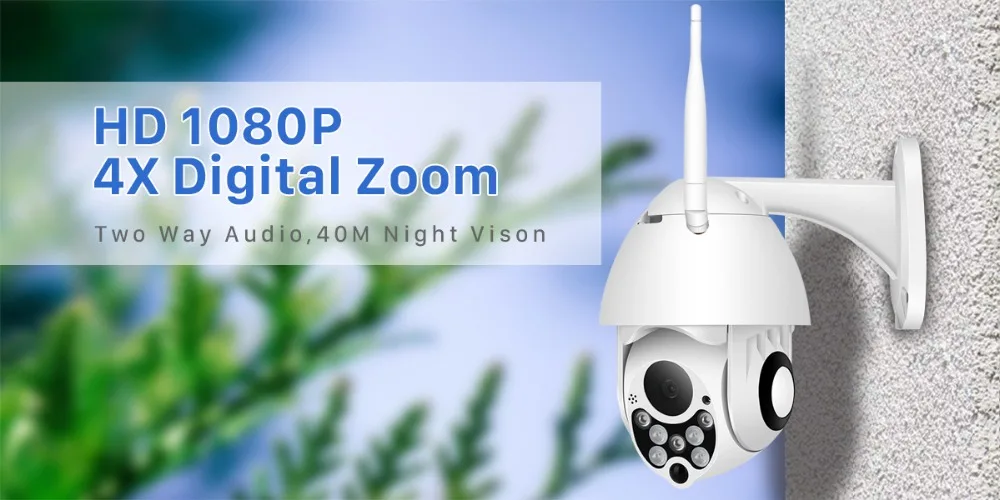 1080P ptz wifi камера мини камера 4.0X цифровой зум камера видеонаблюдения уличная 2.0MP камера видеонаблюдения Waterproof видеокамера камеры видеонаблюдения видеокамера обнаружение движения ip камера Wifi Camera
