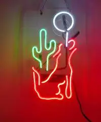 

Стеклянный неоновый светильник Moon Cactus, пивной бар