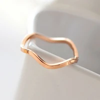 thin rings female jewelry silver color gold color titanium ring elegant party tail ring for woman girls 16mm wholesale