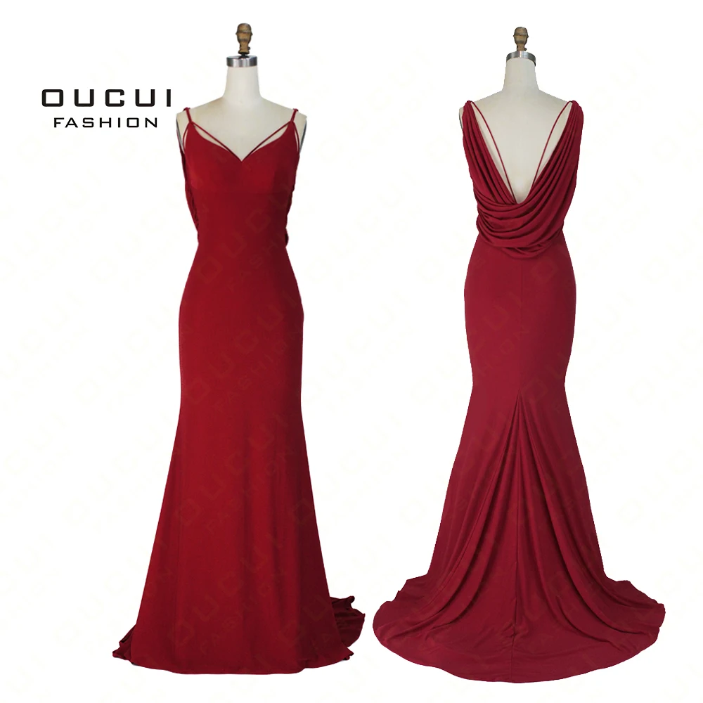 Реальные фотографии открытый назад Вечерние случай Русалка Новое длинное