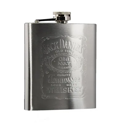 7 Oz-A Классический стиль из нержавеющей стали портативная компактная фляжка Флагон виски спирт горшок бутылка для питья для наружного карманного контейнера - Цвет: 7 Oz-A