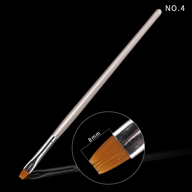 5 Pcs/set Painting Drawing Carving Nail Art Pen UV Gel Polish Builder Flat Acrylic Brush Design Tips DIY Manicure Tools | Красота и