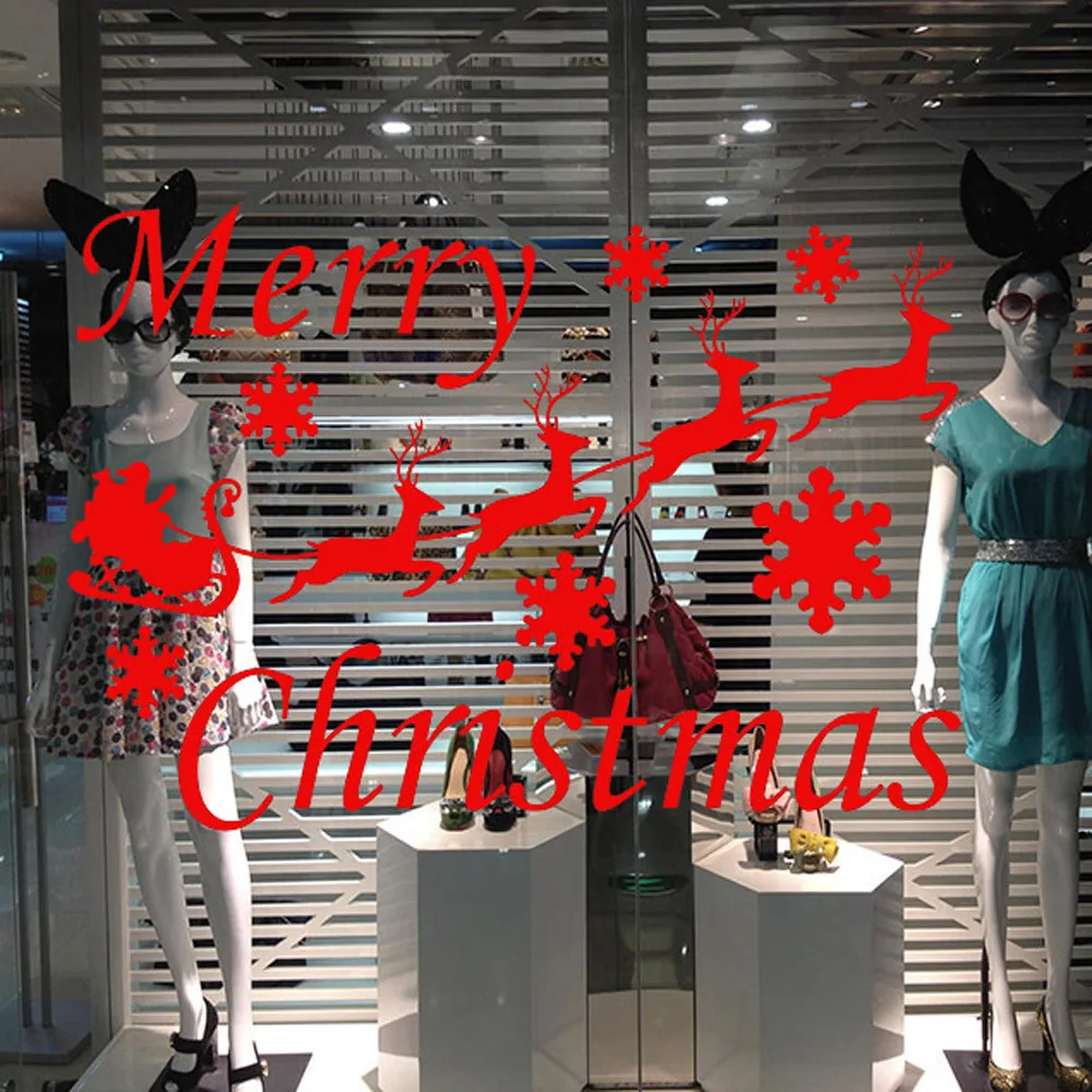 С изображением рождественского оленя снега настенные наклейки сделай сам легко