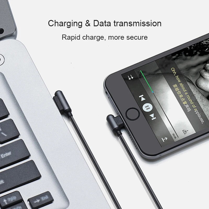 Wopow для iPhone кабель L форма Быстрая зарядка USB 8 7 6 6s угол зарядное устройство с