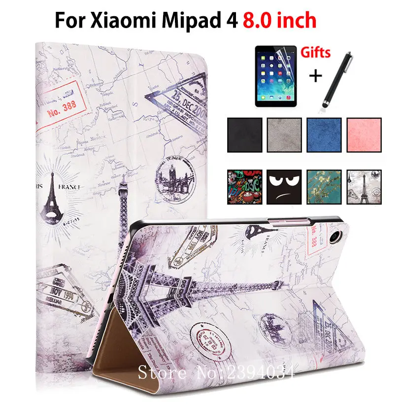 Чехол для Xiaomi Mi Pad MiPad 4 Mipad4 8 0 дюймов умный чехол из искусственной кожи подставка