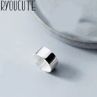 RYOUCUTE 100% Настоящее серебро Цвет преувеличенная Личность большие круглые гладкие кольца для женщин эффектное регулируемое кольцо на палец