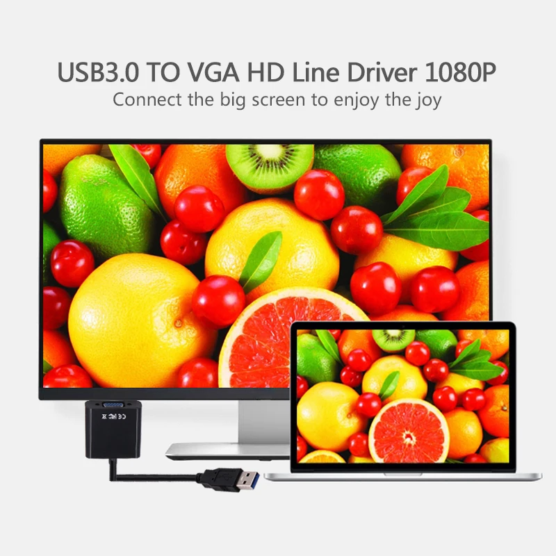 Высококачественный внешний Кабельный адаптер USB 3 0 для VGA 1920x1080p многоэкранная
